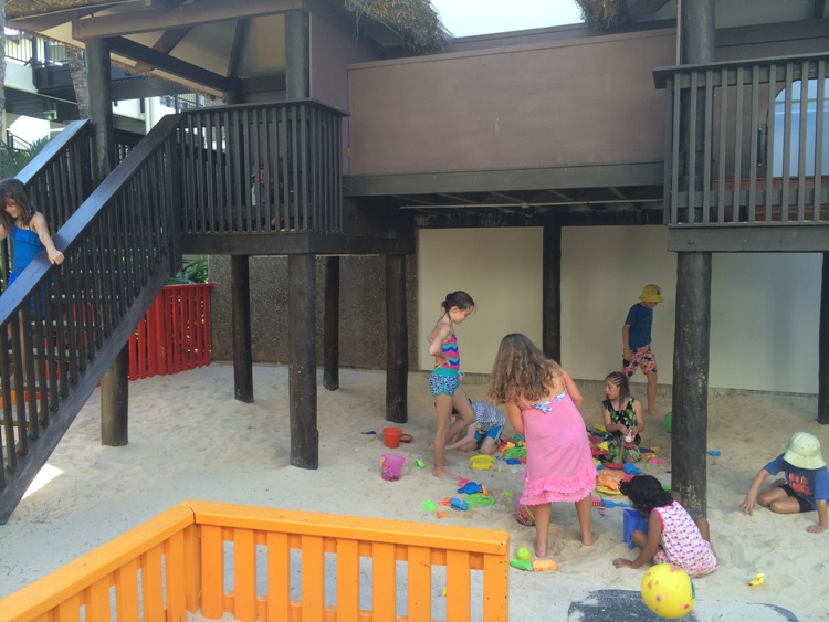 Radisson Fiji Kids Club review - sand play