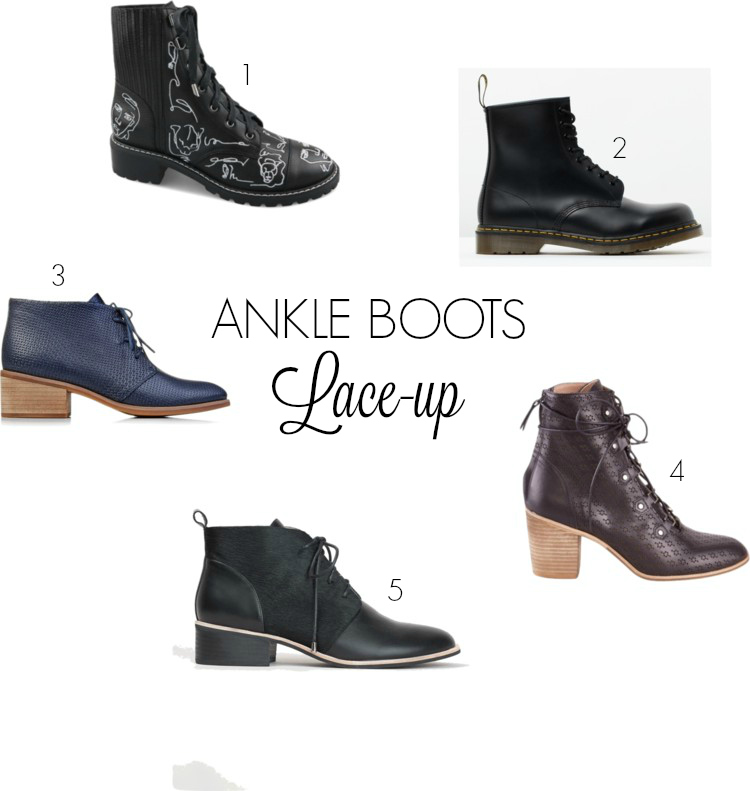 Lace-up ankle boots