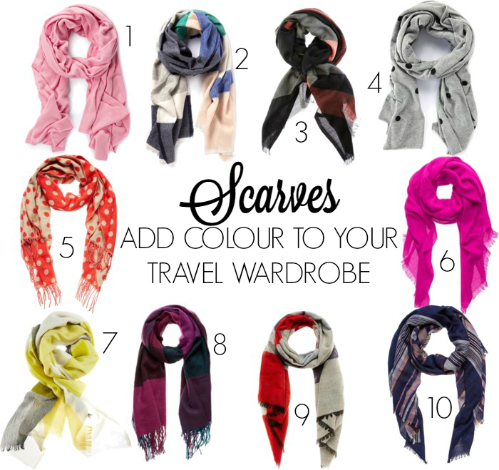 Scarves & Wraps - Add colour and warmth to your travel wardrobe