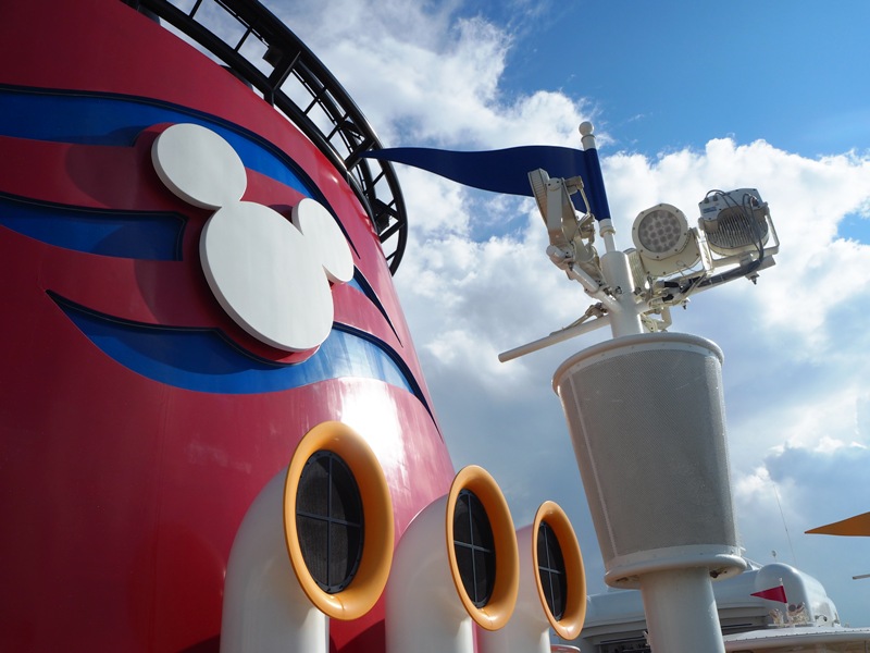 Eastern Caribbean Disney Cruise - Mickey ears on funnel