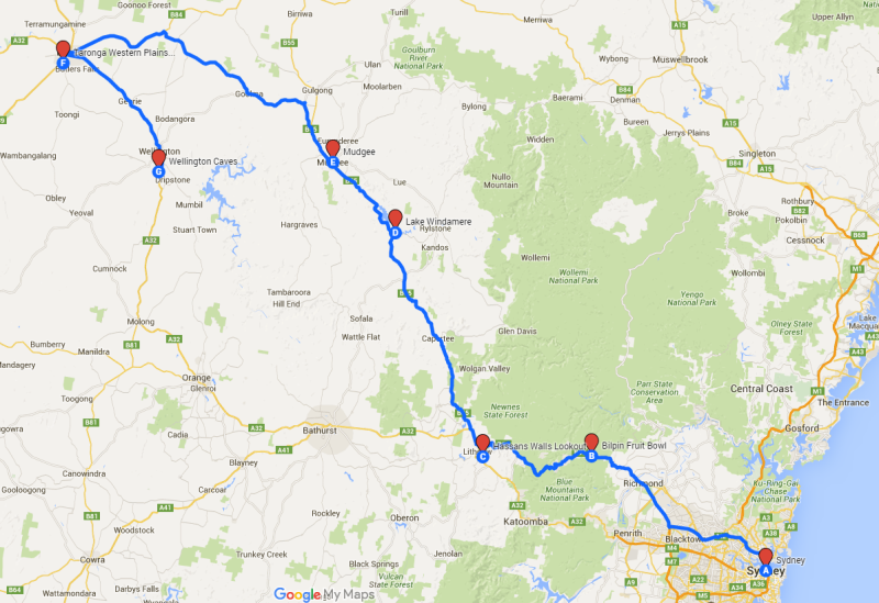 Sydney to Dubbo drive