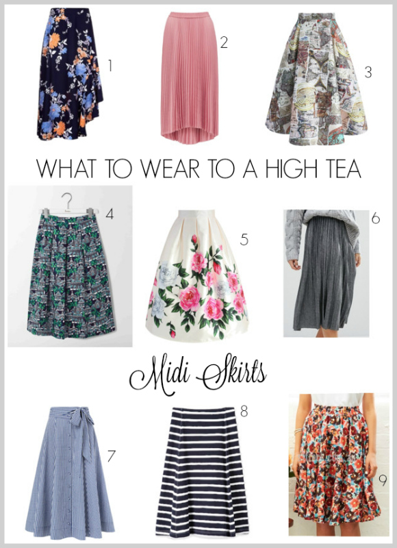 What to wear to a high tea - Midi skirts