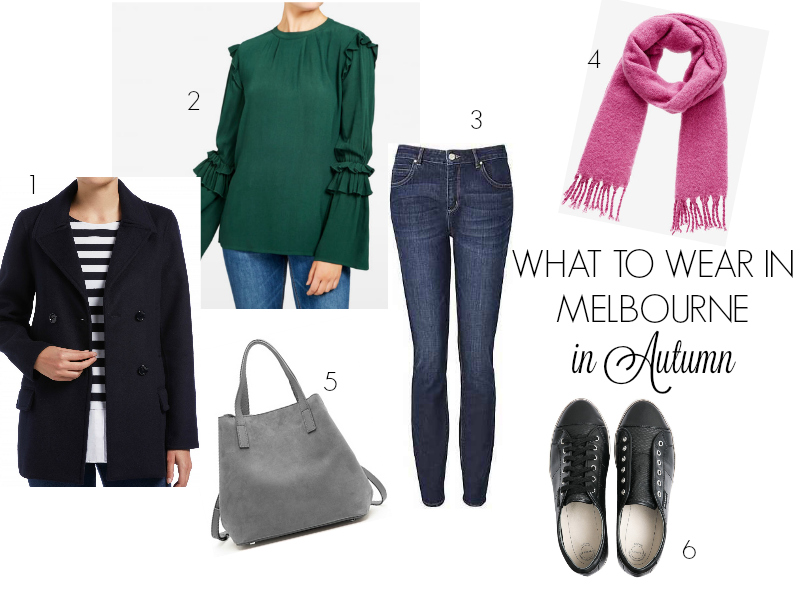 What to wear in Melbourne in autumn - jeans, emerald green top