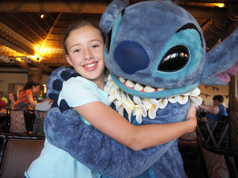 Stitch at 'Ohana breakfast