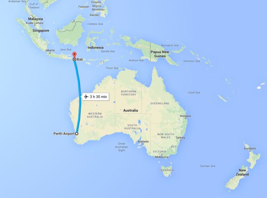 Map to Bali