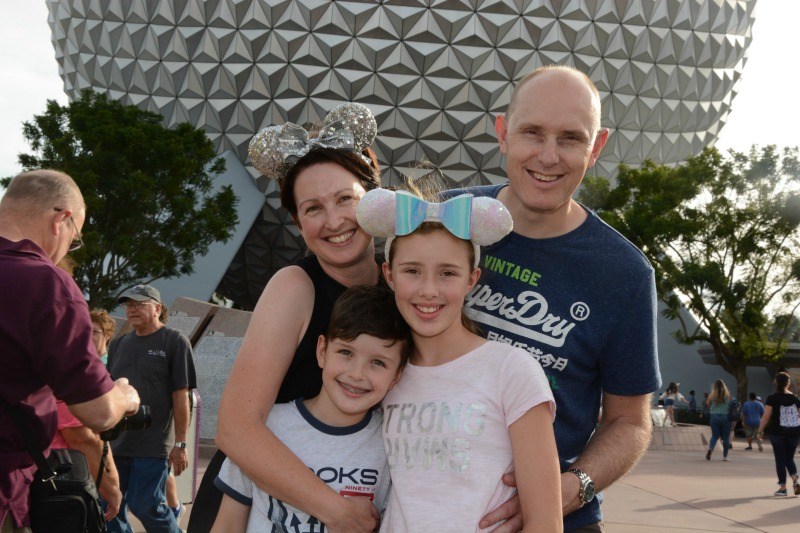 At the entrance to Epcot - What to FastPass at Epcot